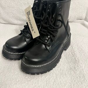 No Boundaries Black Combat Boots for Women